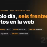 Alerta de seguridad del 21 de octubre de 2026: fallos en PHP, Node.js, GitLab, LiteLLM, Railway y eMudhra